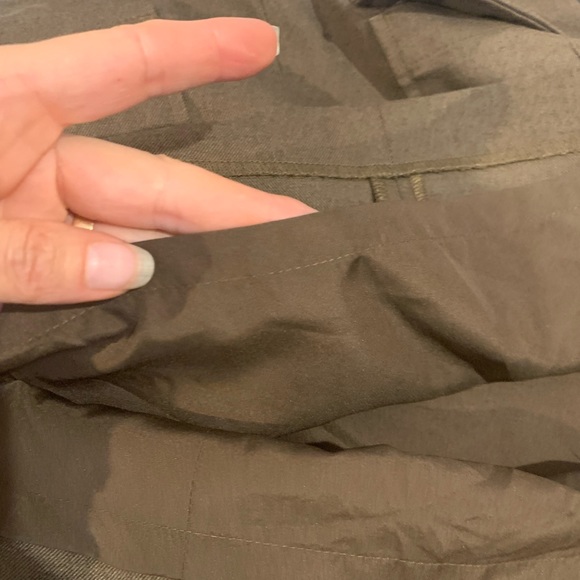 Loft Army Green Mini Skirt Lined Front Pockets 4 - Picture 7 of 7